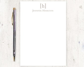 personalized notePAD - SIMPLY CLASSIC MONOGRAM - classy stationery modern stationary business letterhead - 50 sheet pad