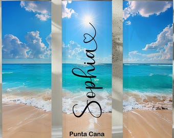 Personalized Cruise Vacation Name Tumbler: Summer Beach Travel Mug, Girls Trip Vacation Bachelorette Gift