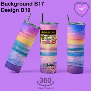 Personalized Cruise Vacation Name Tumbler Cup Customized Drinking Cups Graduation Birthday Gift Girls Trip Vacation Bachelorette Party Favor image 11