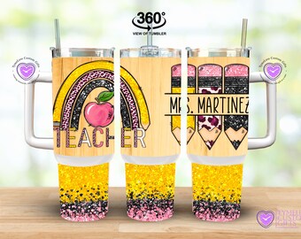 Personalized Teacher Tumbler: Custom Name Travel Mug, Appreciation Gift