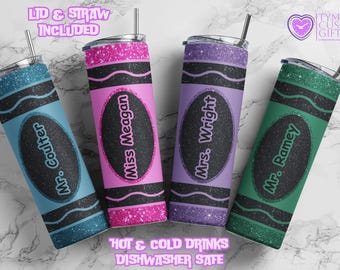 Personalized Teacher Tumbler: Custom Name Travel Mug, Appreciation Gift