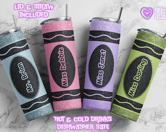 Personalized Teacher Tumbler: Custom Name Travel Mug, Appreciation Gift
