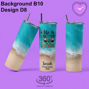 Personalized Cruise Vacation Name Tumbler Cup Customized Drinking Cups Graduation Birthday Gift Girls Trip Vacation Bachelorette Party Favor image 10