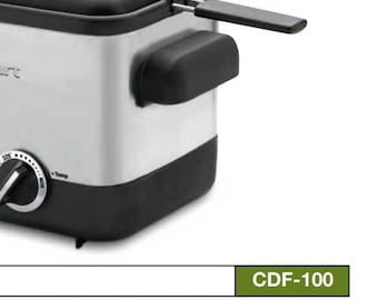 Digital Only PDF Cuisinart CDF-100 Series Manual with Original Recipes Compact Deep Fryer PDF