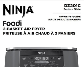 Digital Only PDF Ninja DZ200 DZ201C Series 2 Basket Original Manual and Recipes Guide Air Fryer PDF