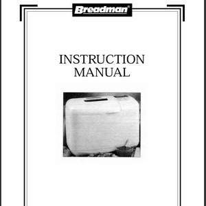 Digital PDF Breadman TR845 Manual and Recipes Automatic Bread Maker PDF