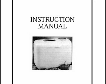 Digital Only PDF Breadman TR845 Manual and Recipes Automatic Bread Maker PDF