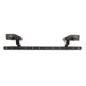 May include: Black metal bar with two adjustable arms, each with a round knob. The bar has multiple holes for mounting accessories. The arms are labeled "M-2115".