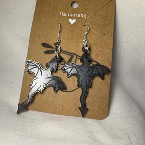 Fourth Wing Dragon Earrings: BookTok Fantasy Jewelry, Empyrean Inspired