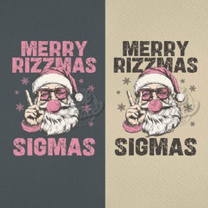 Merry Rizz Mas Signoras Santa Png, Skibidi Rizzmas PNG, Merry Rizzmas Weihnachten Png, Rude Christmas PNG, Sublimation Digitale Designdatei