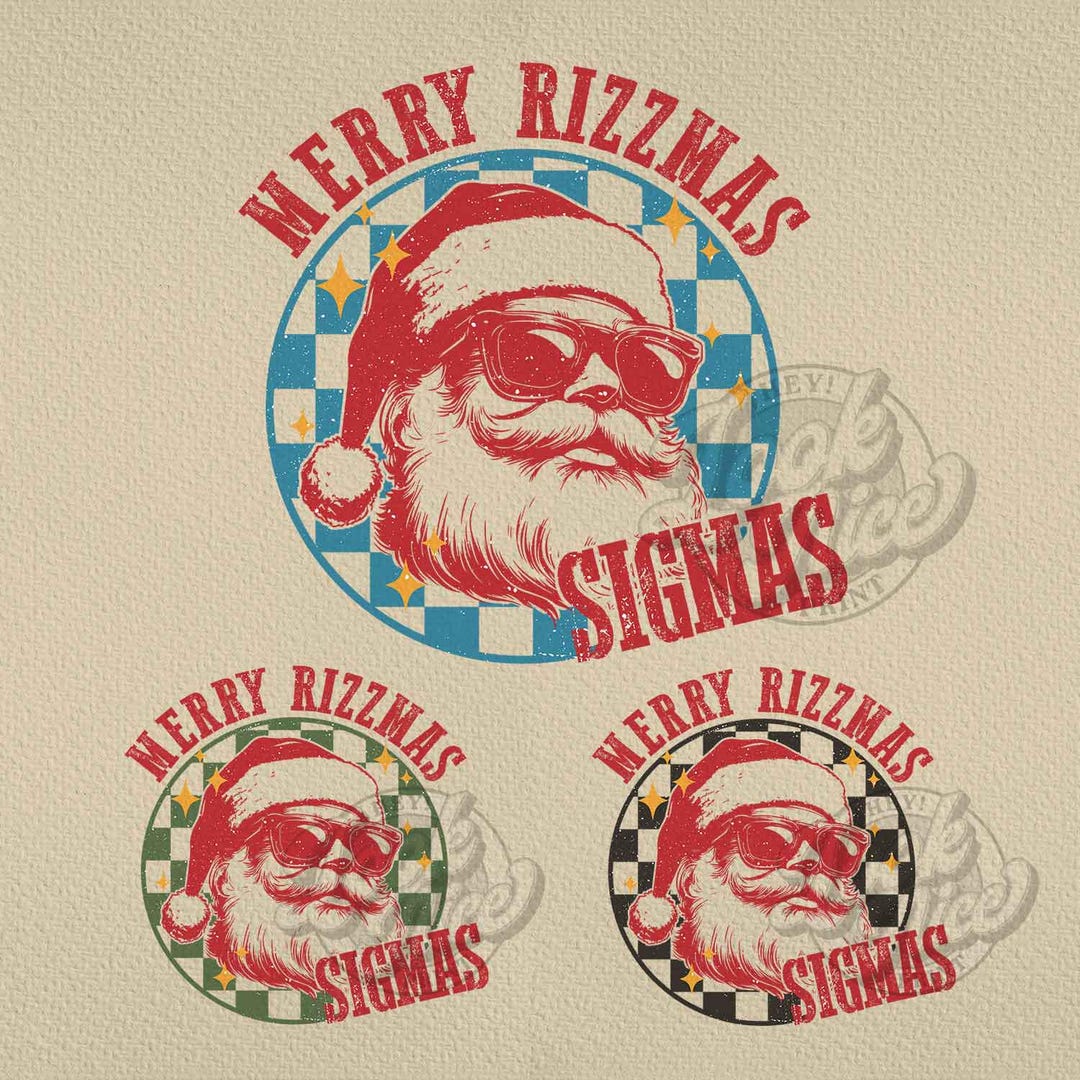 Merry Rizz Mas Sigmas PNG Santa Bruh, Sigmas Santa, Rizz the Season ...