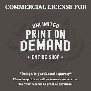 Kommerzielle Lizenz für die Verwendung von Print on Demand | GESAMTER SHOP