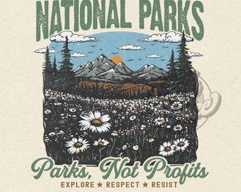 Parques Nacionales de Papúa Nueva Guinea: Cartel de parque antiguo, amante de la naturaleza (descarga digital)