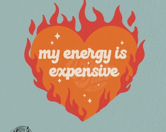 Diseño de camiseta PNG de la era Showgirl: "Mi energía es cara" (descarga digital).