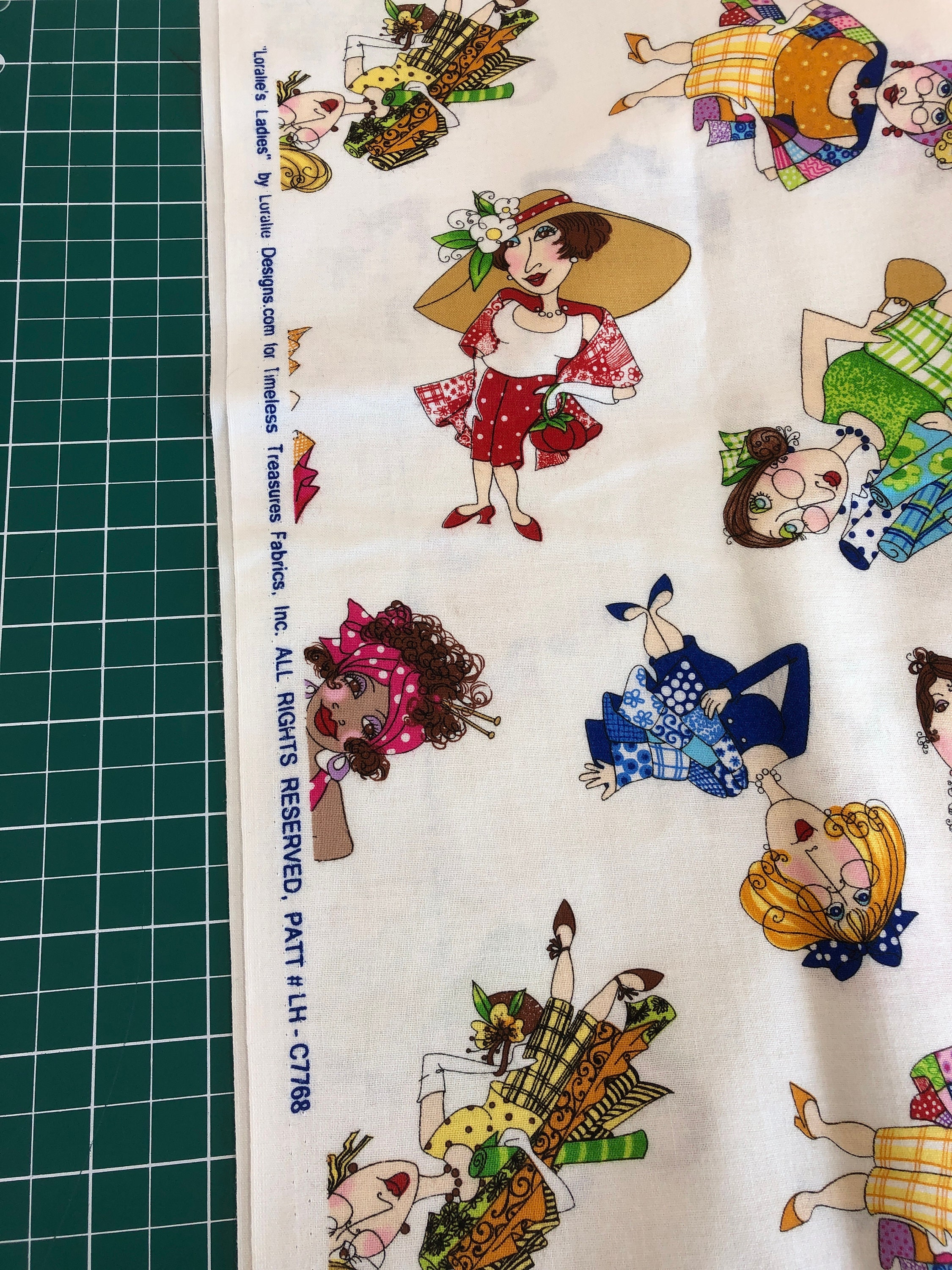 Fabric RARE Timeless Treasures Loralie Harris Out of Print Loralie