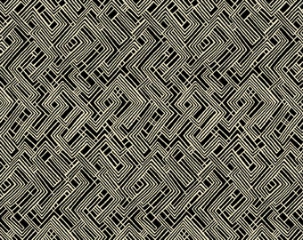 Fabric - QT Fabrics - Margot - GEO 29133 J - black geometric print