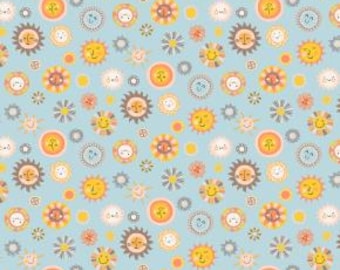 Fabric - RJR - Cotton + Steel HO503-MS2 Kanpeki Hana Hana Morning Sunshine Suns kids fabric