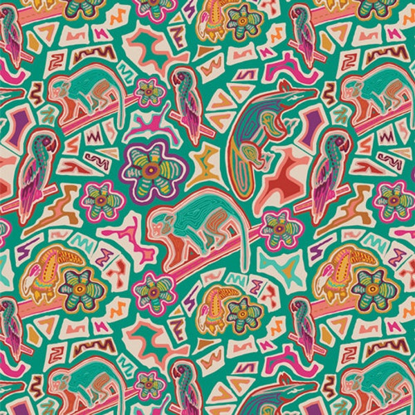 Fabric - Art Gallery Fabrics - Florid Animalia -  63702 - from the Andina Collection Peruvian themed Animals