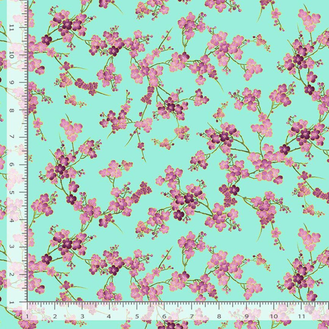 Fabric - Timeless Treasures SHIZUKA Japanese Asian Floral Cherry