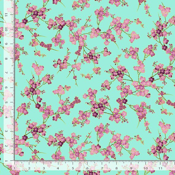 Fabric - Timeless Treasures SHIZUKA Japanese Asian Floral Cherry