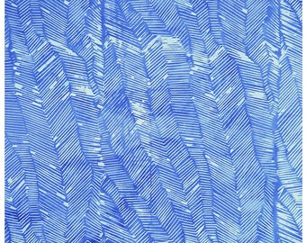 Fabric 100% RAYON BATIK  Parkside Fabrics Mirah Batik Agean Sea AG-1 4322 Blue lines