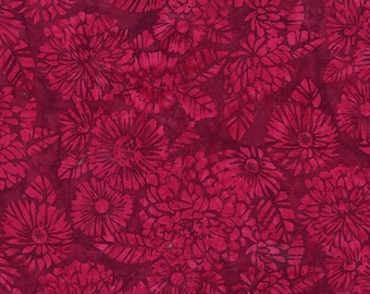 Fabric - Hoffman - 100% Cotton Bali  Batik X2638-568  Woodblock Red Velvet