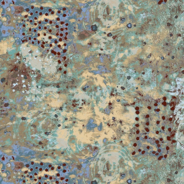 Fabric 52814D-5 Double bluff Spotted Graffiti Marsha Derse Modern Quilting color wash  taupe/ multi