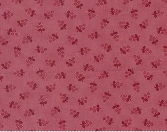 Fabric - Garden Gatherings 49172 21 Primrose Pink shades small florals traditional tone on tone  Primitive Gatherings