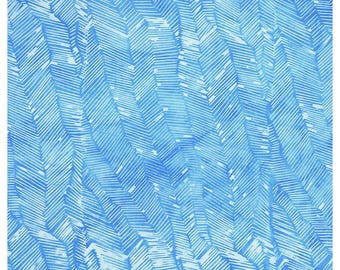 Fabric 100% RAYON BATIK  Parkside Fabrics Mirah Batik Azure  AU-1 4347 Aqua lines