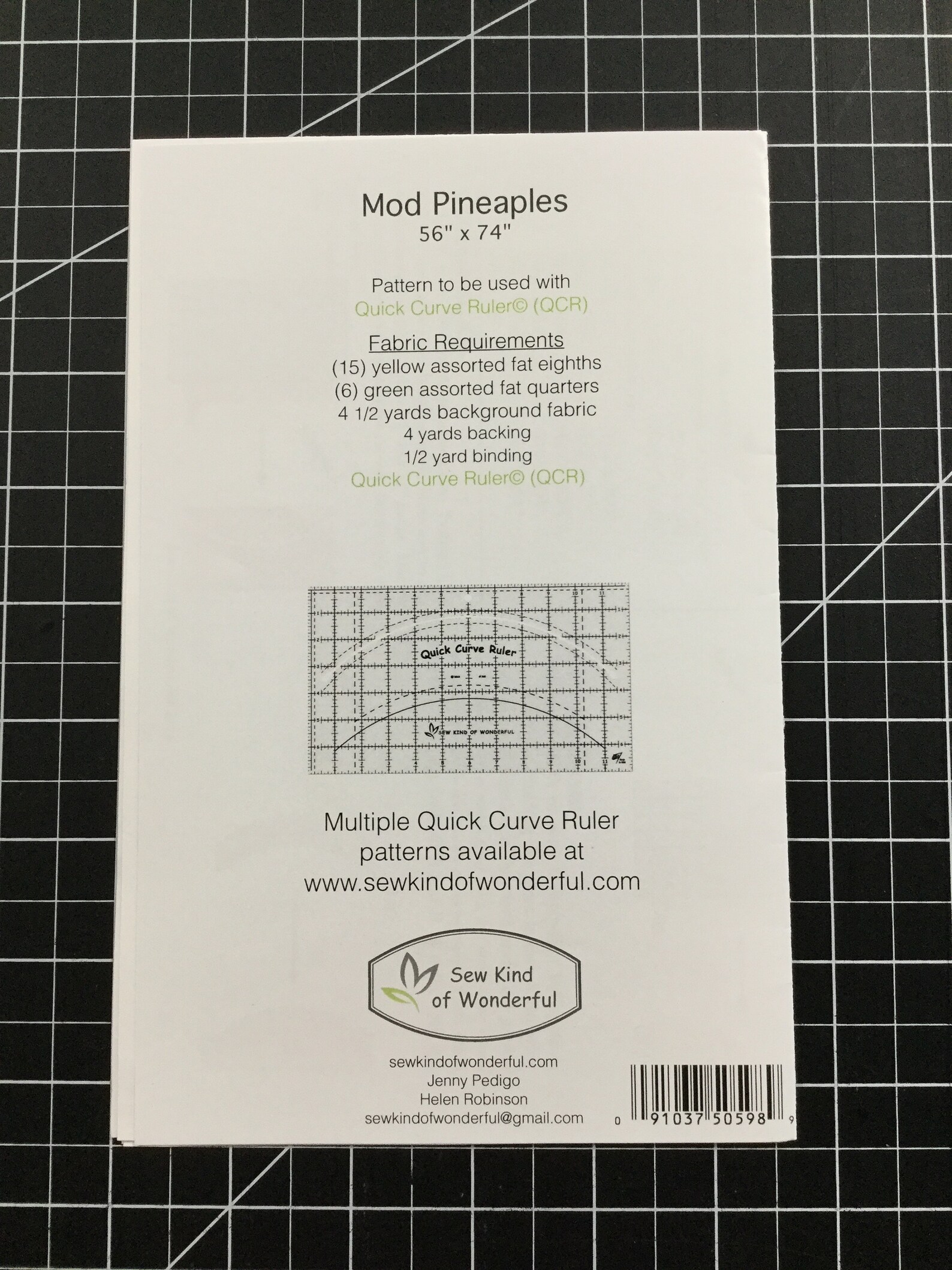 Pattern - Mod Pineapples Quilt Pattern - for Sew Kind of Wonderful ...