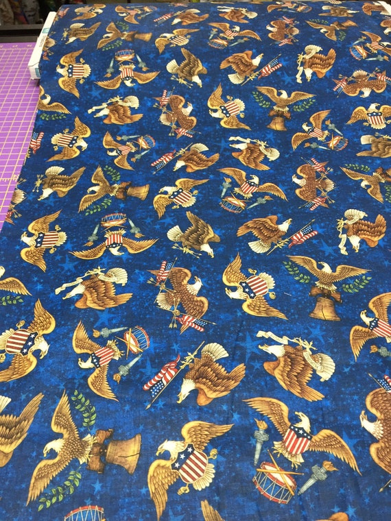 American Pride Fabric Cream Eagle Blender Patriotic Fabrics