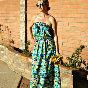 Bridesmaid Dress Long-Long Bridesmaid Dress-Boho Bridesmaid Dress-Skirt Maxi-Wear Again Bridesmaid-Festive Bright Floral-Solid-No Fittings image 3