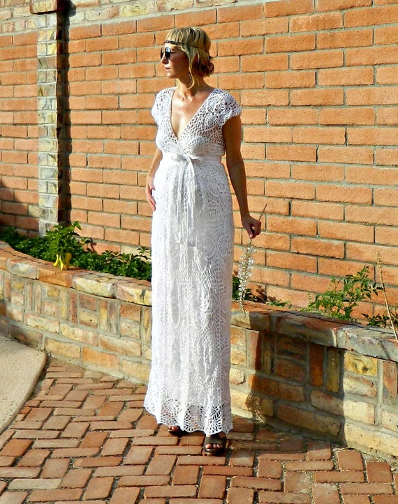 wrap top wedding dress