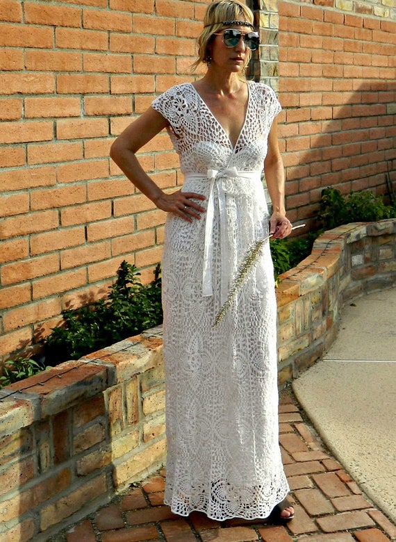 wrap top wedding dress