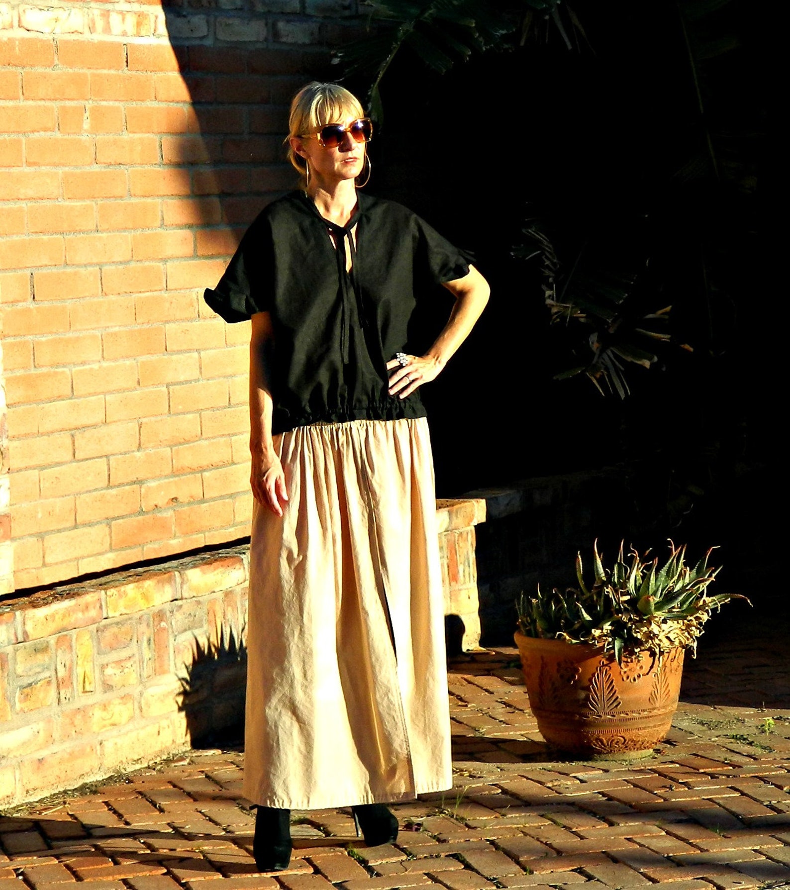 Maxi Skirt With Slit-long Skirt-maxi Skirt-maxi Skirt Boho-boho Skirt ...