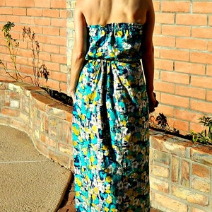 Long Bridesmaid Dress-Bridesmaid Dress Long-Boho Bridesmaid Dress-Top Separate-Wear Again Bridesmaid-Festive Bright Floral-Solid-No Fittings image 5