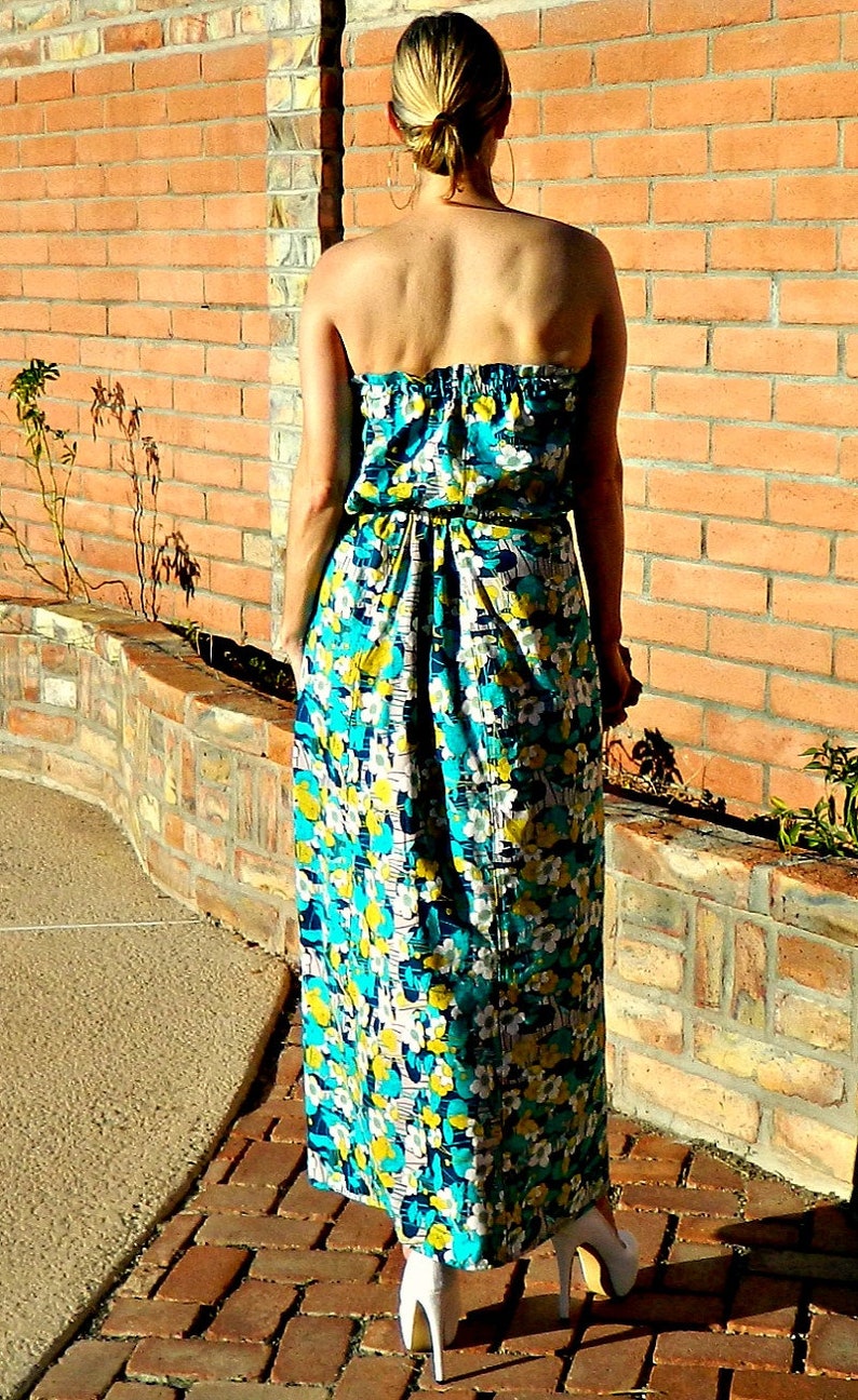 Long Bridesmaid Dress-Bridesmaid Dress Long-Boho Bridesmaid Dress-Top Separate-Wear Again Bridesmaid-Festive Bright Floral-Solid-No Fittings image 5