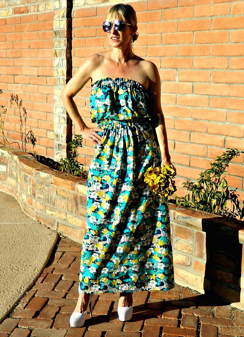 Bridesmaid Dress Long-Long Bridesmaid Dress-Boho Bridesmaid Dress-Skirt Maxi-Wear Again Bridesmaid-Festive Bright Floral-Solid-No Fittings image 5