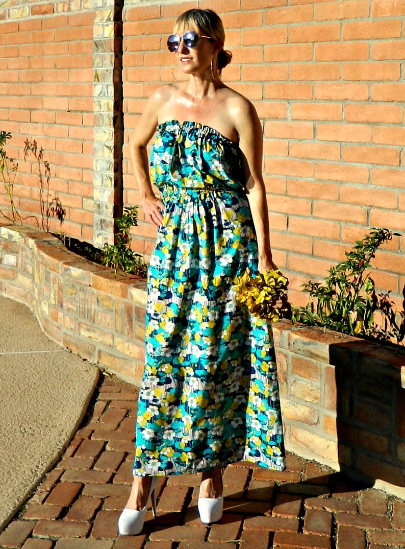 Long Bridesmaid Dress-Bridesmaid Dress Long-Boho Bridesmaid Dress-Top Separate-Wear Again Bridesmaid-Festive Bright Floral-Solid-No Fittings image 8