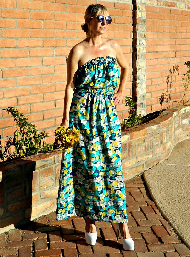 Long Bridesmaid Dress-Bridesmaid Dress Long-Boho Bridesmaid Dress-Top Separate-Wear Again Bridesmaid-Festive Bright Floral-Solid-No Fittings image 6