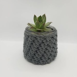 Oui Yogurt crocheted jar cover