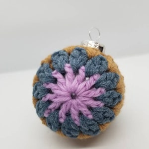 Crochet granny square ornament