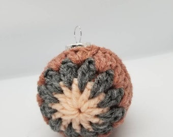 Crochet granny square ornament