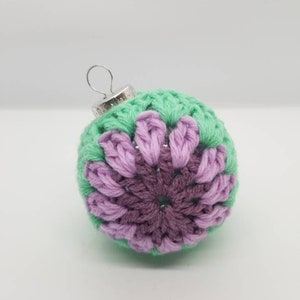 Crochet granny square ornament