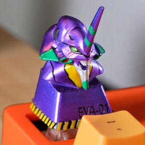 Artisan Keycaps Gun.dam, Eva Custom Resin Keycap, ESC keycap for Cherry MX Mechanicalkeyboard, Keycap Set, Gaming Decor, Handmade Gift