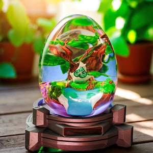 Lamp Egg Resin Wood, Epoxy resin lamp, Custom Night Light, Table lamp, Diorama Lamp, Personalized gift, Handmade gift for him