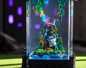 Wolf Link Lamp Epoxy Resin, Custom Night Light, Zel.da Epoxy Resin Lamp, Gaming Decor, Personalized Unique Gift for him, Gamer Gift