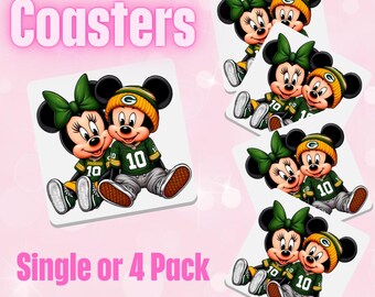 Mouse Love For Green Bay Coaster