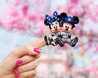 Mouse Love For L.A Baseball UV DTF Car Decal/Sticker