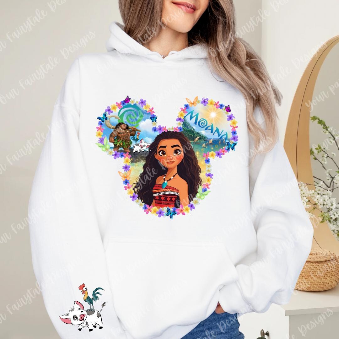 モアナ ミッキーヘッド ユニセックス Tシャツ / プルオーバー 
